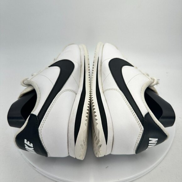 Nike Classic Cortez Leather White Black Youth Shoes 904764-102 Size 6.5Y EU 39 - Picture 8 of 14